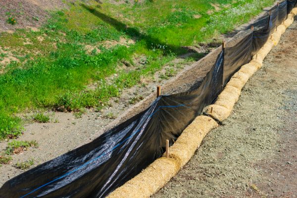 Straw Wattle Installation in Madison